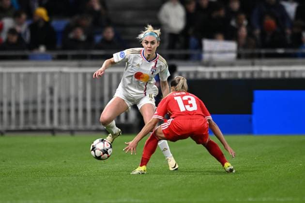 Ellie Carpenter (lyon) FOOTBALL: Olympique Lyonnais FÃ minines vs Benfica Lisbonne - 1 4 de finale Ligue des Champions FÃ minine - 27 03 2024 FredericChambert Panoramic 