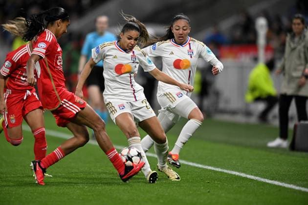 Delphine Cascarino (lyon) FOOTBALL: Olympique Lyonnais FÂŽminines vs Benfica Lisbonne - 1 4 de finale Ligue des Champions FÂŽminine - 27 03 2024 FredericChambert Panoramic 