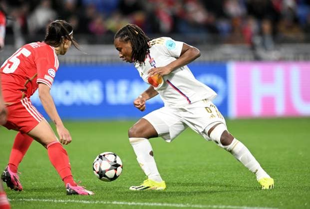 Melchie Dumornay (lyon) FOOTBALL: Olympique Lyonnais FÂŽminines vs Benfica Lisbonne - 1 4 de finale Ligue des Champions FÂŽminine - 27 03 2024 FredericChambert Panoramic 