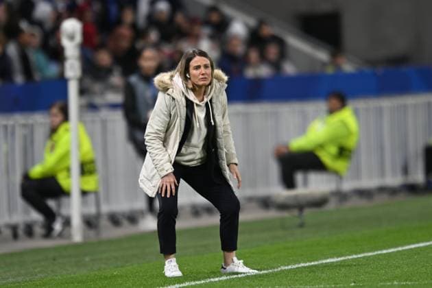 Sonia Bompastor (lyon) FOOTBALL: Olympique Lyonnais FÃ minines vs Benfica Lisbonne - 1 4 de finale Ligue des Champions FÃ minine - 27 03 2024 FredericChambert Panoramic 