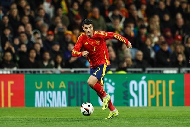 Alvaro Morata (ESP), MARCH 26, 2024 - Football Soccer : International Friendly, Länderspiel, Nationalmannschaft match between Spain 3-3 Brazil at the Estadio Santiago Bernabeu in Madrid, Spain. Noxthirdxpartyxsales  (248473202)