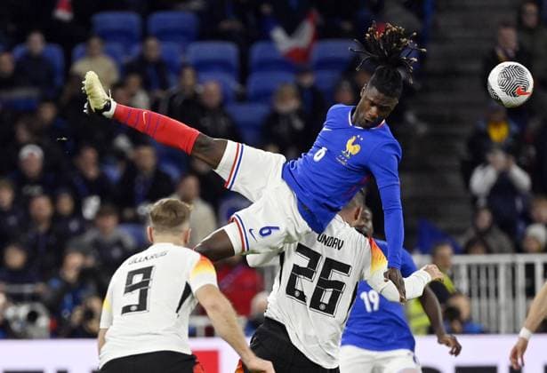 23 03 2024, xjrdrx, football international, France Germany emspor, v l Niclas Füllkrug German national football team DFB , Eduardo Camavinga France , Deniz Undav German national football team DFB DFL DFB REGULATIONS PROHIBIT ANY USE OF PHOTOGRAPHS as IMAGE SEQUENCES and or QUASI VIDEO Lyon