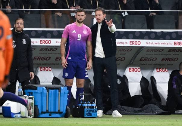 Germany coach Julian Nagelsmann Germany changes Niclas Füllkrug Germany 26 03 2024, Football international Germany Netherlands 2 1 Frankfurt Deutsche Bank Park Germany Team2