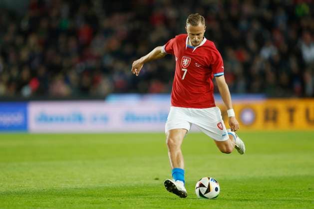 Antonin Barak (CZE) in action during the friendly soccer match Czechia vs Armenia in Prague, Czech Republic, March 26, 2024. (CTKxPhoto PavelxLebeda) CTKPhotoF202403280004901  CTKPhotoF202403280004901