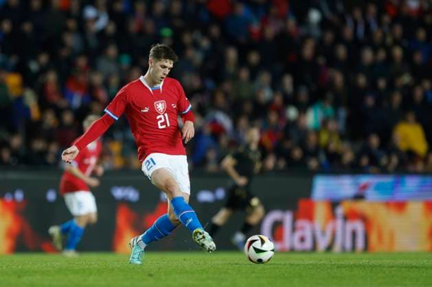 Robin Hranac (CZE) in action during the friendly soccer match Czechia vs Armenia in Prague, Czech Republic, March 26, 2024. (CTKxPhoto PavelxLebeda) CTKPhotoF202403280008101  CTKPhotoF202403280008101