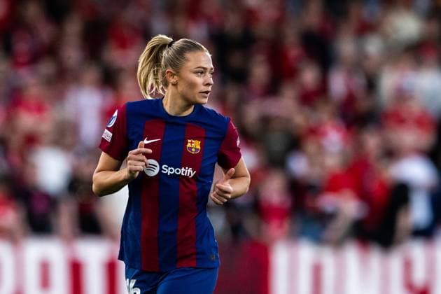 240328 Fridolina Rolfö of Barcelona during the UEFA Women s Champions League quarterfinal football match between Barcelona and Brann on March 28, 2024 in Barcelona Photo Vegard Grott BILDBYRAN kod VG VG0589 bbeng champions league mesterligaen dam football fotball fotboll fotboll soccer barcelona barca brann kvartfinale quarter final tfk women s champions league  Copyright: VEGARDxGRoTT BB240328VG023