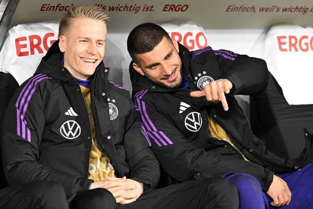 Frankfurt, Deutsche Bank Park, 26 03 24, GER, Men, Laenderspiel, Germany Netherlands Picture from left Chris FUEHRICH Germany and Deniz UNDAV Germany Only for editorial use UEFA regulations prohibit any use of photographs as image sequences and or quasi video Hessen Germany