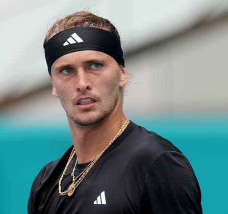 March 28, 2024, Miami Gardens, Florida, United States Of America: MIAMI GARDENS, FLORIDA - MARCH 28: Alexander Zverev of Germany defeats Fabian Marozsan of Hungary on Day 13 of the Miami Open at Hard Rock Stadium on March 28, 2024 in Miami Gardens, Florida....People: Alexander Zverev Miami Open Presented by Itau 2024 - Day 13  - ZUMAs214 20240328_ada_s214_031 Copyright: xSMGx