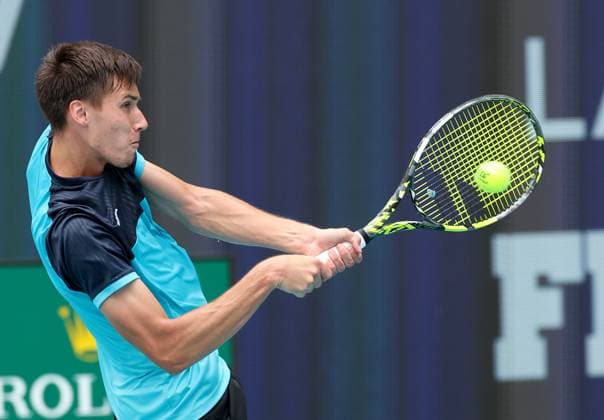 March 28, 2024, Miami Gardens, Florida, United States Of America: MIAMI GARDENS, FLORIDA - MARCH 28: Alexander Zverev of Germany defeats Fabian Marozsan of Hungary on Day 13 of the Miami Open at Hard Rock Stadium on March 28, 2024 in Miami Gardens, Florida....People: Fabian Marozsan Miami Open Presented by Itau 2024 - Day 13  - ZUMAs214 20240328_ada_s214_069 Copyright: xSMGx