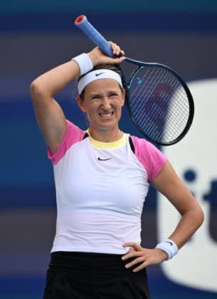 MIAMI GARDENS FL - MARCH 28: Victoria Azarenka Vs Elena Rybakina during women s quarter finals at The Miami Open at Hard Rock Stadium on March 28, 2024 in Miami Gardens, Florida.mpi04 MediaPunch Copyright: xmpi04x xxMediaPunchx