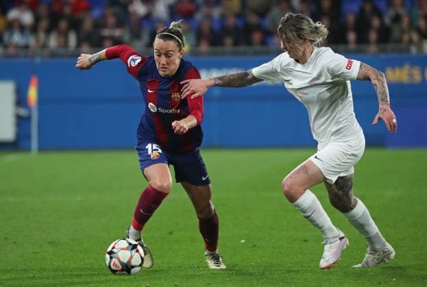 FC Barcelona, Barca v SK Brann - UEFA Women s Champions League 2023 24 Quarter Final Leg Two Lucy Bronze and Tomine Svendheim are playing in the match between FC Barcelona and SK Brann, which corresponds to the second leg of the Quarter-Final of the Women s UEFA Champions League, at the Johan Cruyff Stadium in Barcelona, Spain, on March 28, 2024. Barcelona Spain  Copyright: xUrbanandsportx originalFilename:urbanandsport-fcbarcel240328_npeLU.jpg
