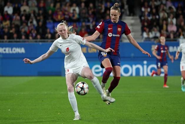 FC Barcelona, Barca v SK Brann - UEFA Women s Champions League 2023 24 Quarter Final Leg Two Caroline Graham Hansen and Tomine Svendheim are playing in the match between FC Barcelona and SK Brann, which corresponds to the second leg of the Quarter-Final of the Women s UEFA Champions League, at the Johan Cruyff Stadium in Barcelona, Spain, on March 28, 2024. Barcelona Spain  Copyright: xUrbanandsportx originalFilename:urbanandsport-fcbarcel240328_npuRZ.jpg