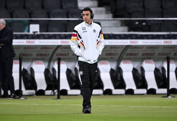 Jamal Musiala Germany before the match 26 03 2024, International soccer match Germany Netherlands 2 1 Frankfurt Deutsche Bank Park Germany Team2