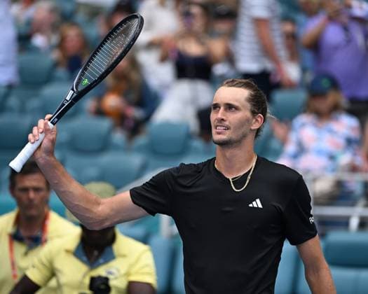 Alexander Zverev Vs Fabian Marozsan during men s quarter finals at The Miami Open at Hard Rock Stadium Featuring: Alexander Zverev Where: Miami Gardens, Florida, United States When: 28 Mar 2024 Credit: Robert Bell INSTARimages EDITORIAL USE ONLY. RESTRICTED TO NEWSPAPERS BASED IN THE UK Copyright: xLarryxMaranox instar53606205