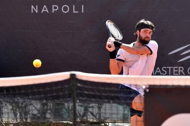 VenerdÃ¬ 29 Marzo 2024 Quarti di finale Napoli Tennis Cup 2024 Nella foto: Nikoloz BasilaÅ¡vili Copyright: xAndreaxRositox DSC_6251