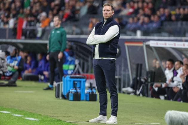 Test match Germany Netherlands on 26 03 2024 at Deutsche Bank Park in Frankfurt Head coach Julian Nagelsmann Germany has folded his arms MH