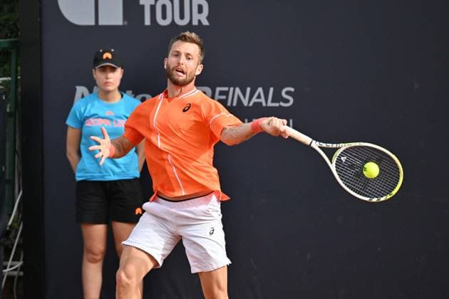 Foto IPP Felice De Martino Napoli 29 03 2024 Challenger Tour Napoli Tennis Cup Nella foto: Corentin Moutet Italy Photo Press World Copyright Napoli italy Italia ITALY  Copyright: xR4924_italyphotopressx