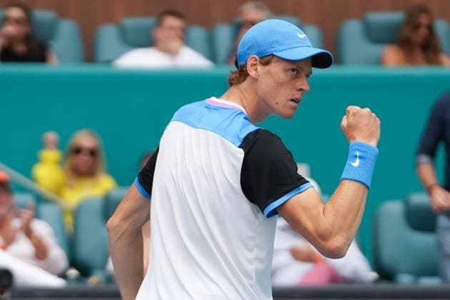 Tennis, ATP tournament in Miami, semi-finals, Sinner beats Medvedev
