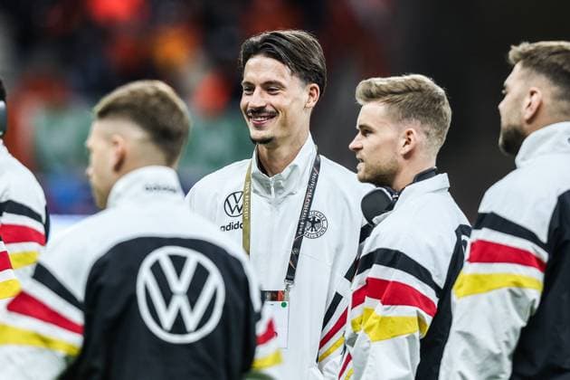 Sport, Football, National team Season 2023 24 UEFA international match Germany Netherlands 26 03 2024, Deutsche Bank Park Robin Koch Germany, 15 Deutsche Bank Park DFB Campus Hessen Germany