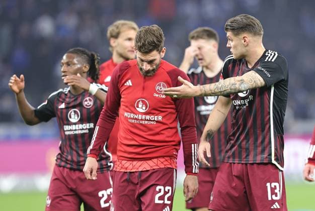 30 03 2024 Soccer Season 2023 2024 2 Soccer Bundesliga 27 Matchday Hertha BSC Berlin HBSC 1 FC Nürnberg FCN Club Sportfoto Zink DaMa xdaxmax DFL regulations prohibit any use of photographs as image sequences and or quasi video only for editorial use Joseph Hungbo 23, 1 FC Nürnberg FCN Enrico Valentini 22, 1 FC Nürnberg FCN Erik Wekesser 13, 1 FC Nürnberg FCN disappointed Disappointment after the end of the match