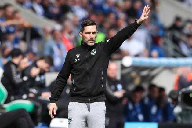 Coach Stefan Leitl Hannover 96 2 Soccer Bundesliga Season 2023 2024 1 FC Magdeburg vs Hannover 96 at the MDCC Arena in Magdeburg Soccer,Man,Men,Germany,31 03 2024