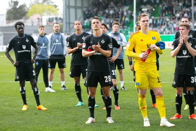Soccer I Men I Season 2023 2024 I 2 Bundesliga I Matchday 27 I SpVgg Greuther Fürth Hamburger SV I 31 03 2024 Miro Muheim 28, Hamburger SV disappointed Fürth Sportpark Ronhof Bayern Germany Copyright: xLobecax xHenningxRohlfsx
