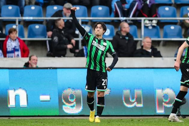Goalscorer Sei Muroya Hannover 96,21 scores to 0 2 2 Soccer Bundesliga Season 2023 2024 1 FC Magdeburg vs Hannover 96 at the MDCC Arena in Magdeburg Action,Soccer,Man,Men,Germany,31 03 2024