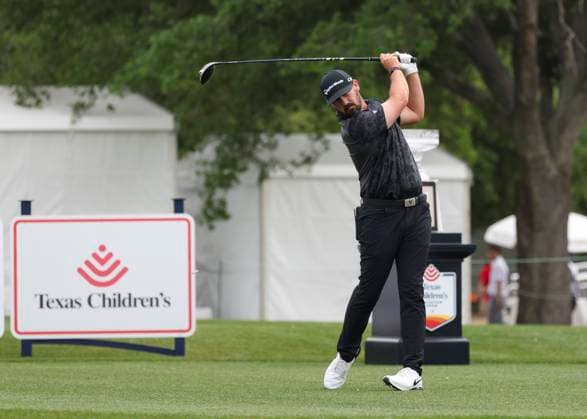 HOUSTON, TX - MARCH 31: Chad Ramey (USA) watches his tee shot on 1 during the final round of the PGA, Golf Herren Texas Children™s Houston Open at Memorial Park Golf Course on March 31, 2024 in Houston, Texas. (Photo by Leslie Plaza Johnson Icon Sportswire) GOLF: MAR 31 PGA Texas Children s Houston Open EDITORIAL USE ONLY Icon240331020