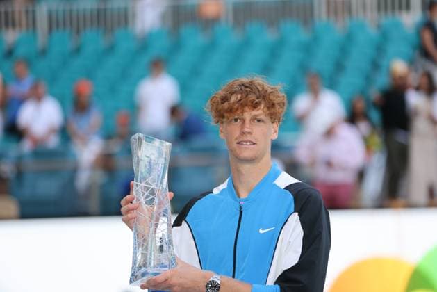 Tennis - Miami 2024 - ATP, Tennis Herren - Jannik Sinner TENNIS : Miami 2024 - Finale Hommes - usa - 31 03 2024 Panoramic Panoramic 