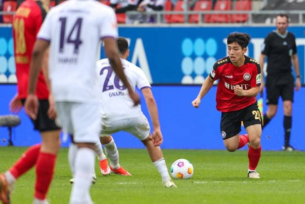 Soccer 2 BL SV Wehen Wiesbaden VfL Osnabrück 31 03 24, Hyun Ju Lee SVWW ,