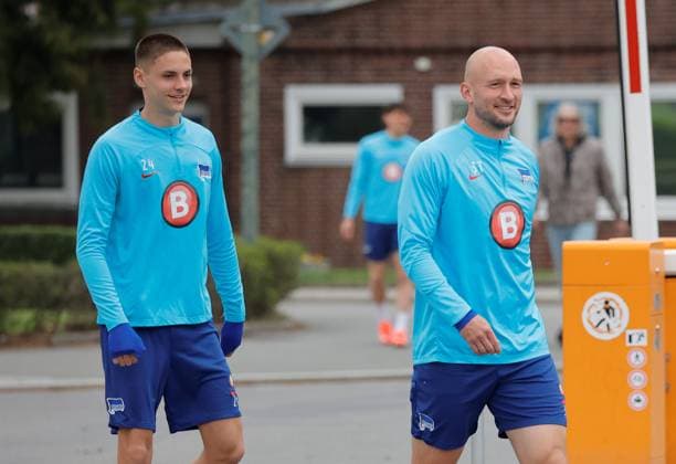 Germany, Berlin, Sportpark, GER, 2 FBL, Hertha BSC, Season 2023 24, Training, Photo Bence Dardai, Toni Leistner