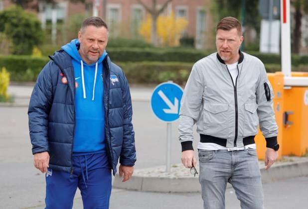 Germany, Berlin, Sportpark, GER, 2 FBL, Hertha BSC, Season 2023 24, Training, Photo Pál Dárdai Coach, Andreas Zecke Neuendorf