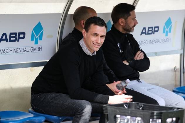 Sports Director Marcus Mann Hannover 96 with Coach Stefan Leitl Hannover 96 2 Soccer Bundesliga Season 2023 2024 1 FC Magdeburg vs Hannover 96 at the MDCC Arena in Magdeburg Soccer,Mann,Men,Germany,31 03 2024