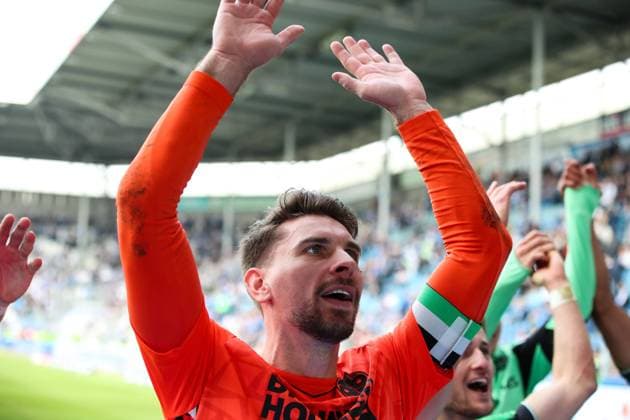 Goalkeeper Ron Robert Zieler Hannover 96,1 2 Soccer Bundesliga Season 2023 2024 1 FC Magdeburg vs Hannover 96 at the MDCC Arena in Magdeburg single picture,action,soccer,man,men,Germany,31 03 2024