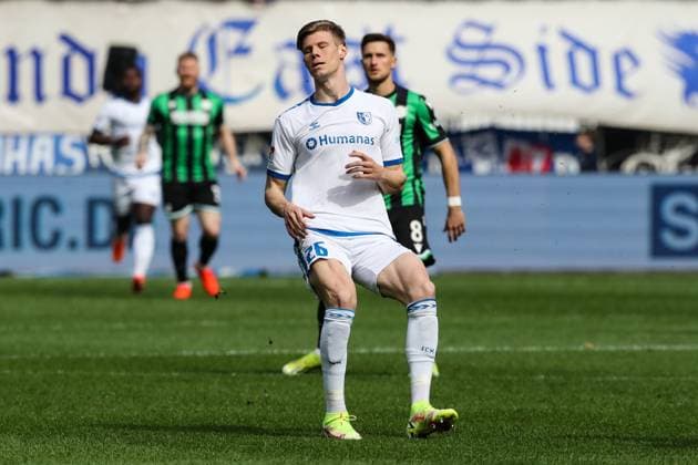 Luca Schuler 1 FC Magdeburg,26 2 Soccer Bundesliga Season 2023 2024 1 FC Magdeburg vs Hannover 96 at the MDCC Arena in Magdeburg Action,Soccer,Man,Men,Germany,31 03 2024