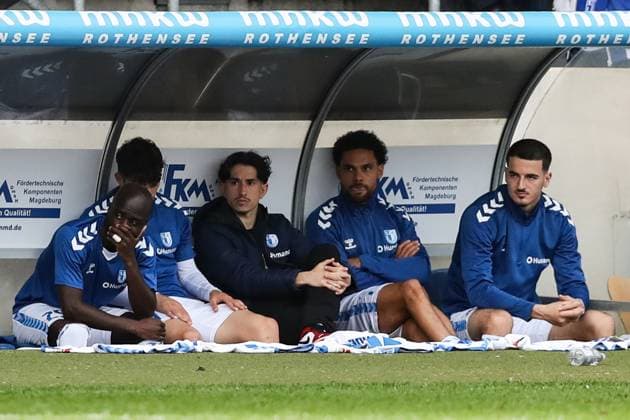 f l Amara Conde 1 FC Magdeburg,29 , Jason Ceka 1 FC Magdeburg,10 , Herbert Bockhorn 1 FC Magdeburg,7 , Andi Hoti 1 FC Magdeburg,3 2 Soccer Bundesliga Season 2023 2024 1 FC Magdeburg vs Hannover 96 at the MDCC Arena in Magdeburg Soccer,Man,Men,Germany,31 03 2024