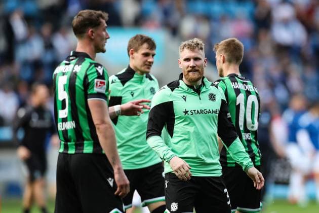 Andreas Voglsammer Hannover 96,32 2 Soccer Bundesliga Season 2023 2024 1 FC Magdeburg vs Hannover 96 at the MDCC Arena in Magdeburg Soccer,Man,Men,Germany,31 03 2024
