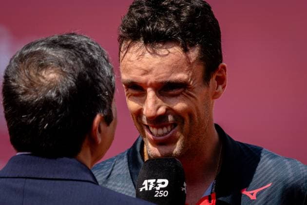Estoril, Portugal, April 01 2024: Roberto Bautista Agut (Spain) after the Millennium Estoril Open match between Roberto Bautista Agut (Spain) and Miomir Kecmanovic (Serbia) at Clube de Tenis do Estoril in Estoril, Portugal. (Pedro Porru SPP) Copyright: xPedroxPorrux xSPPx spp-en-PePoSp-4F8A6560