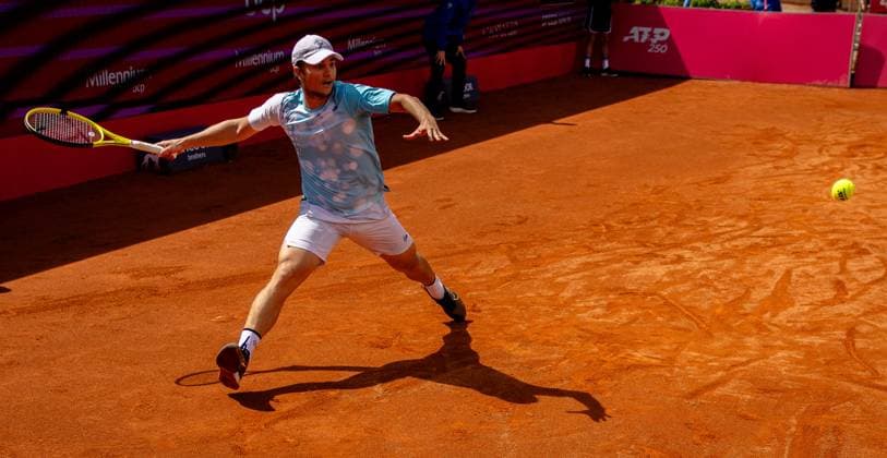 Estoril, Portugal, April 01 2024: Miomir Kecmanovic (Serbia) in action during the Millennium Estoril Open match between Roberto Bautista Agut (Spain) and Miomir Kecmanovic (Serbia) at Clube de Tenis do Estoril in Estoril, Portugal. (Pedro Porru SPP) Copyright: xPedroxPorrux xSPPx spp-en-PePoSp-HE5A4155