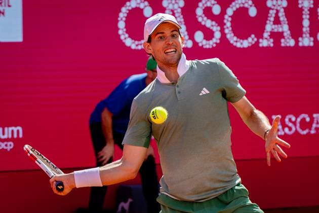 Estoril, Portugal, April 01 2024: Dominic Thiem (Austria) in action during the Millennium Estoril Open match between Maximilian Marterer (Germany) and Dominic Thiem (Austria) at Clube de Tenis do Estoril in Estoril, Portugal. (Pedro Porru SPP) Copyright: xPedroxPorrux xSPPx spp-en-PePoSp-4F8A6783