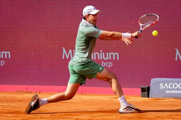 Estoril, Portugal, April 01 2024: Dominic Thiem (Austria) in action during the Millennium Estoril Open match between Maximilian Marterer (Germany) and Dominic Thiem (Austria) at Clube de Tenis do Estoril in Estoril, Portugal. (Pedro Porru SPP) Copyright: xPedroxPorrux xSPPx spp-en-PePoSp-4F8A6836