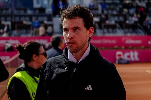 Estoril, Portugal, April 01 2024: Dominic Thiem (Austria) after the Millennium Estoril Open match between Maximilian Marterer (Germany) and Dominic Thiem (Austria) at Clube de Tenis do Estoril in Estoril, Portugal. (Pedro Porru SPP) Copyright: xPedroxPorrux xSPPx spp-en-PePoSp-HE5A4368