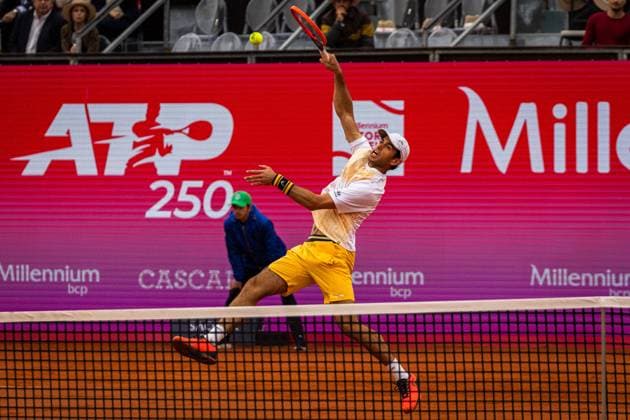 Estoril, Portugal, April 01 2024: Nuno Borges (Portugal) in action during the Millennium Estoril Open match between Lucas Pouille (France) and Nuno Borges (Portugal) at Clube de Tenis do Estoril in Estoril, Portugal. (Pedro Porru SPP) Copyright: xPedroxPorrux xSPPx spp-en-PePoSp-4F8A7076