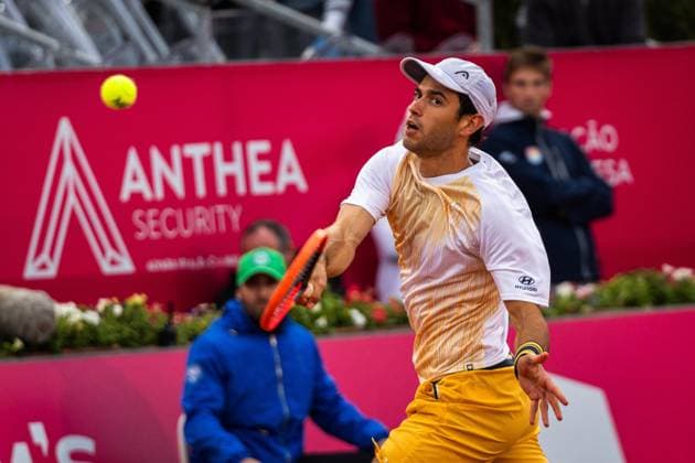 Estoril, Portugal, April 01 2024: Nuno Borges (Portugal) in action during the Millennium Estoril Open match between Lucas Pouille (France) and Nuno Borges (Portugal) at Clube de Tenis do Estoril in Estoril, Portugal. (Pedro Porru SPP) Copyright: xPedroxPorrux xSPPx spp-en-PePoSp-4F8A7206