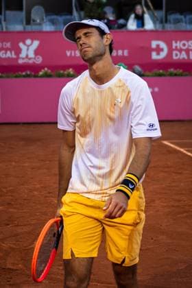 Estoril, Portugal, April 01 2024: Nuno Borges (Portugal) during the Millennium Estoril Open match between Lucas Pouille (France) and Nuno Borges (Portugal) at Clube de Tenis do Estoril in Estoril, Portugal. (Pedro Porru SPP) Copyright: xPedroxPorrux xSPPx spp-en-PePoSp-HE5A4579