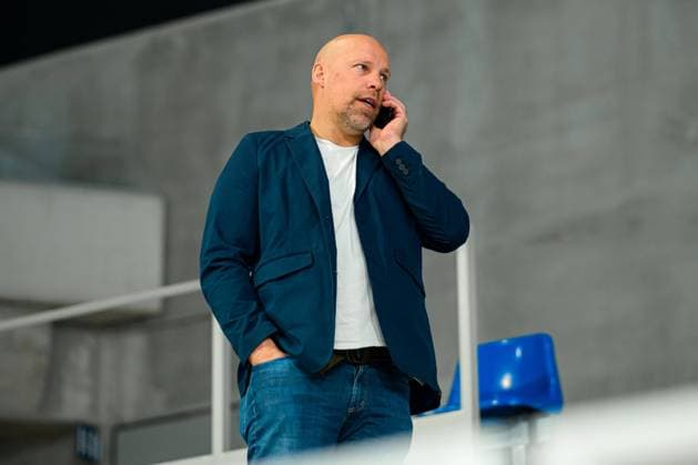Heidelberg, Germany 02 April 2024 Handball DHB Germany Training DHB Board Member Sport Axel Kromer on the phone Heidelberg SNP Dome Baden Württemberg Germany