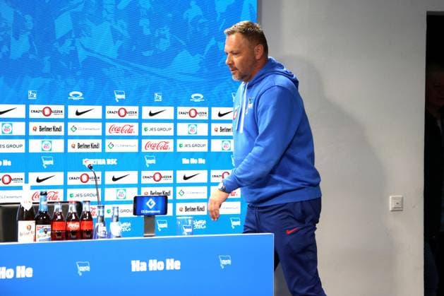 DEU, DFL, 2 FBL, Hertha BSC, Press conference, 03 04 2024, Sportforum, Berlin, DEU, DFL, 2 FBL, Hertha BSC, Press conference, in the picture head coach Pal Dardai Hertha BSC Berlin , DFL regulations prohibit any use of Photographs as image sequences and or quasi video Foto Juergen Engler nordphoto GmbH nordphotoxGmbHx xEngler nph00076