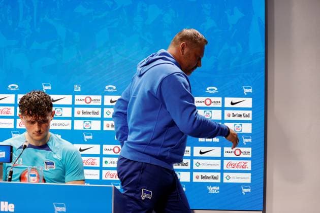 Fabian Reese, Head Coach Pál Dárdai, Germany, Berlin, Sportpark, GER, 2 FBL, Hertha BSC, Season 2023 24, Press conference before the away match at SC Paderborn