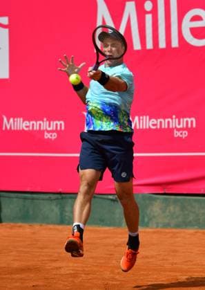 Dominik Koepfer Germany loses in round 1 at the Estoril Open Estoril Open, Portugal, April 3, 2024 Tennis player Dominik Koepfer, Germany, loses in his first round match on the ATP Tour at the Estoril Open in Portugal to Spanish qualifier Pablo Llamas Ruiz Estoril Estoril Tennis Club Lisbon Portugal