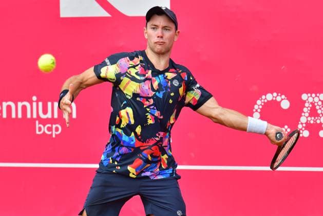Dominik Koepfer Germany loses in round 1 at the Estoril Open Estoril Open, Portugal, April 3, 2024 Tennis player Dominik Koepfer, Germany, loses in his first round match on the ATP Tour at the Estoril Open in Portugal to Spanish qualifier Pablo Llamas Ruiz Estoril Estoril Tennis Club Lisbon Portugal
